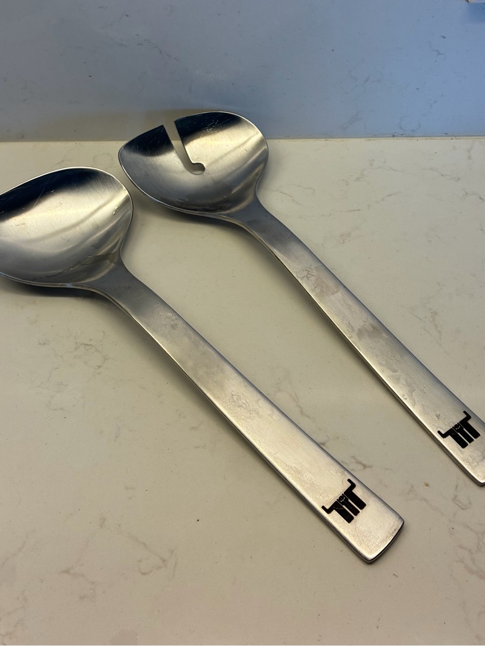 Vintage WMF mid-century modern salad servers. Made in Germany